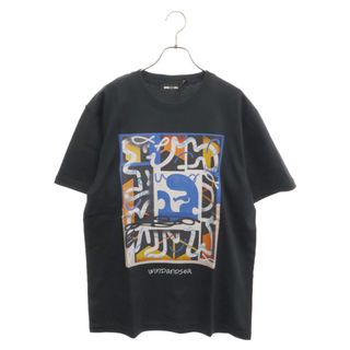 ウィンダンシー(WIND AND SEA)のWIND AND SEA ウィンダンシー ×KEEENUE キーニュ フロントプリント Tシャツ 半袖 カットソー ブラック 101枚限定 WDS-C-KNUE-24-Q2-03(Tシャツ/カットソー(半袖/袖なし))