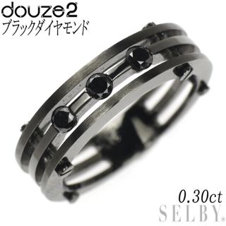 Douze2 K18WG ブラックダイヤモンド リング 0.30ct(リング(指輪))