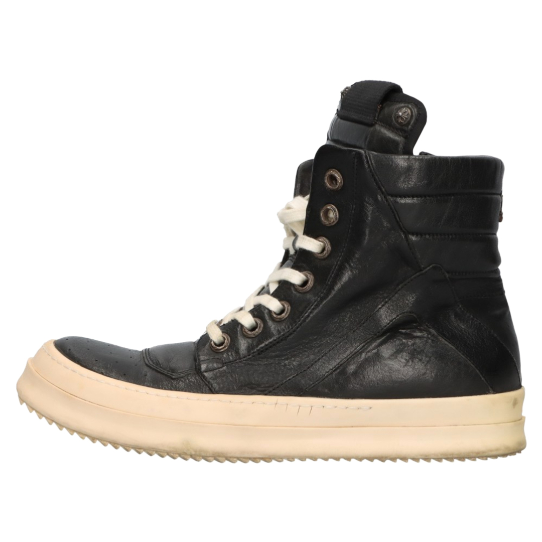 Chrome Hearts(クロムハーツ)のCHROME HEARTS クロムハーツ ×Rick Owens GEOBASKET ジオバスケット CHクロス装飾レザーハイカットスニーカー ブラック/ホワイト メンズの靴/シューズ(スニーカー)の商品写真