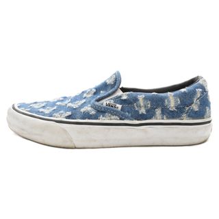 ヴァンズ(VANS)のVANS ヴァンズ 20SS×Supreme Hole Punch Denim Slip-On Pro シュプリームコラボ デニムホールパンチデニムスリッポン ローカットスニーカー インディゴ(スニーカー)