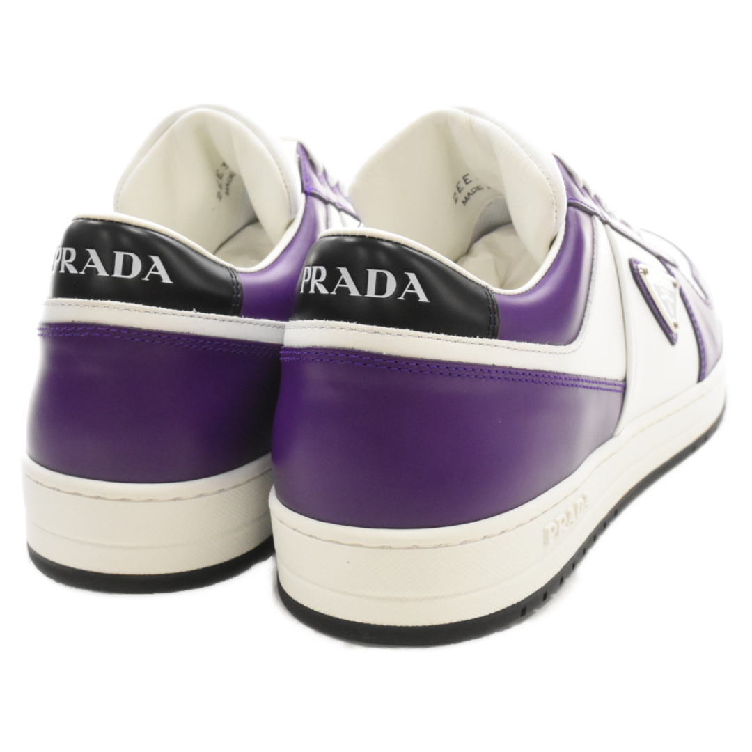 PRADA(プラダ)のPRADA プラダ DOWNTOWN 2EE364 ダウンタウン トライアングルロゴ レザーローカットスニーカー パープル/ホワイト メンズの靴/シューズ(スニーカー)の商品写真