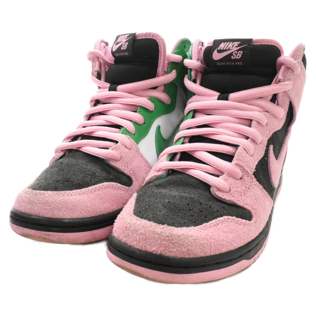 NIKE(ナイキ)のNIKE SB ナイキエスビー DUNK HIGH PRO PRM CU7349-001 ダンクハイ インバート セルティックス ハイカットスニーカー ブラック/ピンク/グリーン US8.5/26.5cm メンズの靴/シューズ(スニーカー)の商品写真