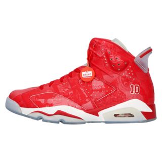 ナイキ(NIKE)のNIKE ナイキ ×SLAM DUNK AIR JORDAN 6 RETRO 717302-600 スラムダンク エアジョーダン6 ハイカットスニーカー US10.5/28.5cm レッド(スニーカー)