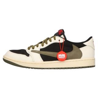 ナイキ(NIKE)のNIKE ナイキ ×TRAVIS SCOTT WMNS AIR JORDAN 1 LOW OG OLIVE DZ4137-106 トラヴィススコット ウィメンズ エアジョーダン1 オリーブ ローカットスニーカー US11/28cm(スニーカー)