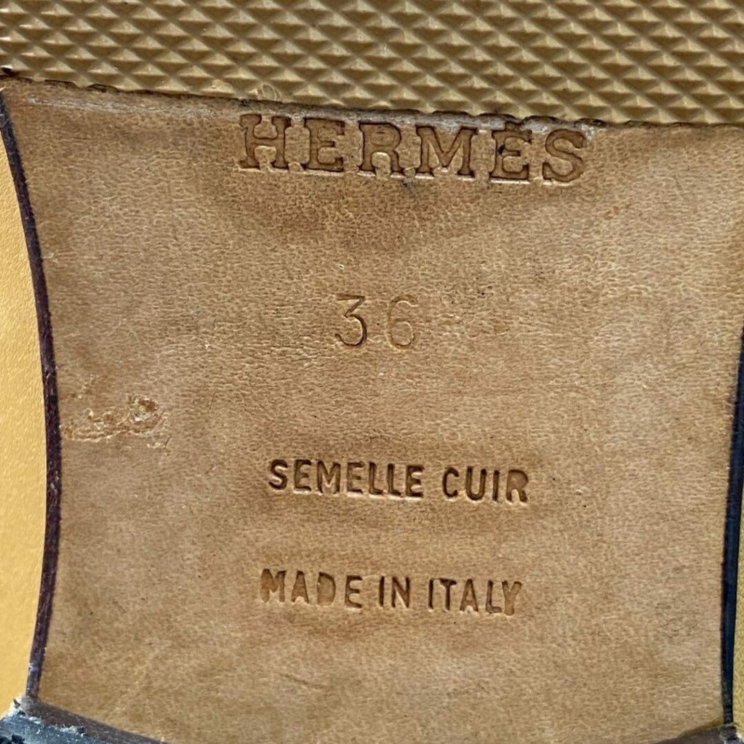 Hermes(エルメス)の1d21 HERMES エルメス H金具 コンスタンス ローファー 36 ベージュ レザー レディース シューズ イタリア製 レディースの靴/シューズ(ローファー/革靴)の商品写真