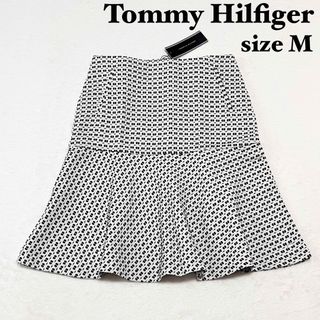 トミーヒルフィガー(TOMMY HILFIGER)の【新品タグ付き】トミー ヒルフィガー　膝丈切り替えスカート　コットン　Mゆったり(ひざ丈スカート)