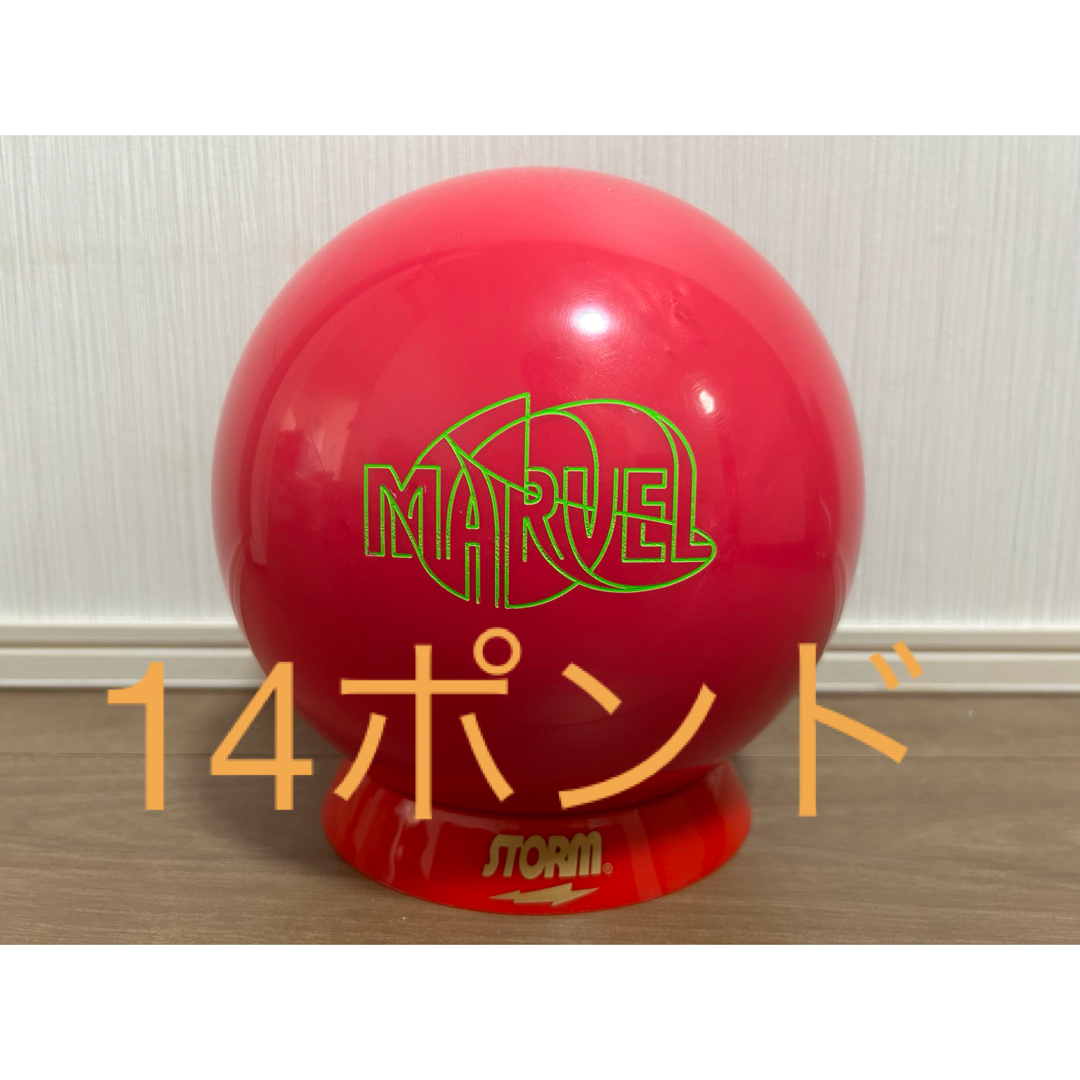 送料込み【新品】マーヴェル・マックス・ピンク　ストーム　14ポンド5オンス 2 スポーツ/アウトドアのスポーツ/アウトドア その他(ボウリング)の商品写真