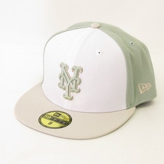 ニューエラー(NEW ERA)のニューエラ 59FIFTY メッツ キャップ 帽子 グリーン アイボリー 8(キャップ)