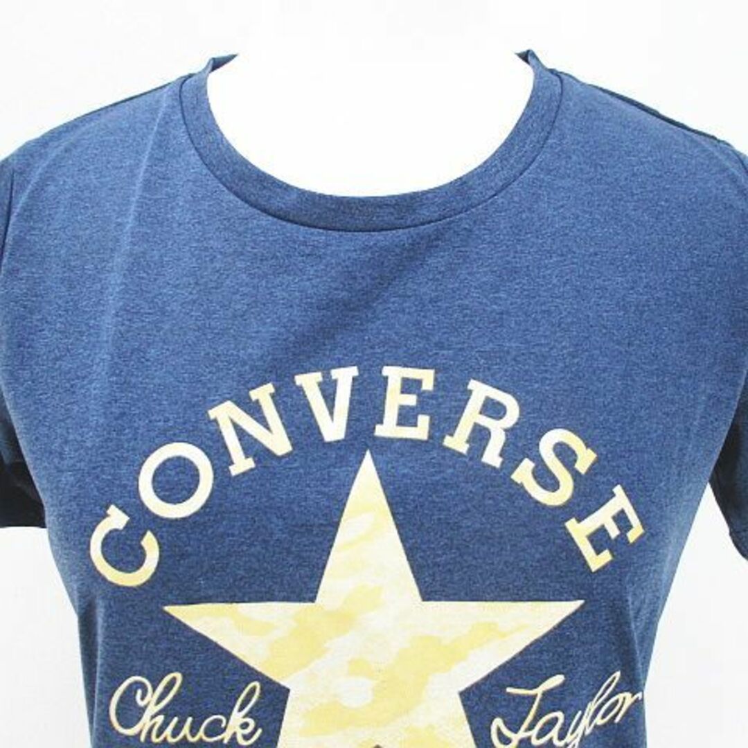 CONVERSE(コンバース)のコンバース 半袖 Tシャツ カットソー M 紺系 ネイビー ロゴ 文字 プリント レディースのトップス(カットソー(半袖/袖なし))の商品写真