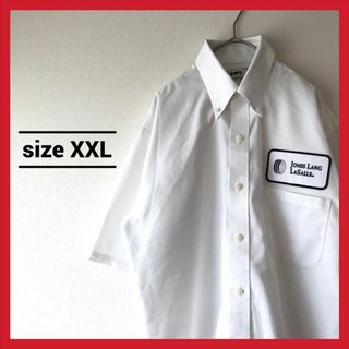 90s 古着 CiNTAS BD半袖シャツ オーバーサイズ 白シャツ 2XL (シャツ)