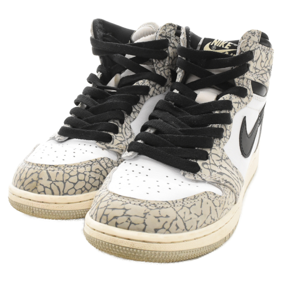 NIKE(ナイキ)のNIKE ナイキ AIR JORDAN 1 HIGH OG White Cement エアジョーダン1 ハイ OG ホワイト セメント ハイカットスニーカー グレー/ホワイト US4Y/23cm FD1437-052 レディースの靴/シューズ(スニーカー)の商品写真