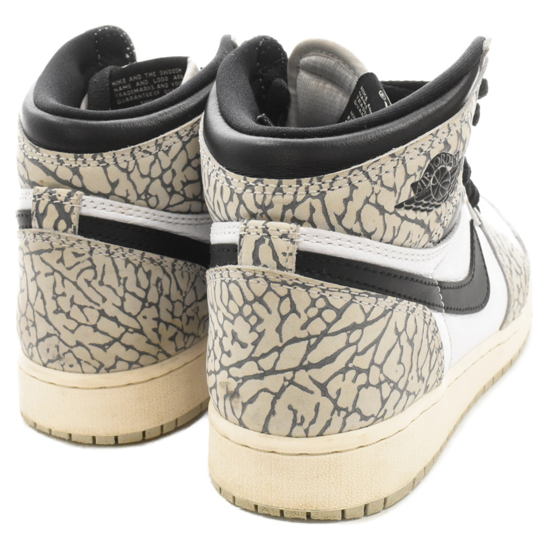 NIKE(ナイキ)のNIKE ナイキ AIR JORDAN 1 HIGH OG White Cement エアジョーダン1 ハイ OG ホワイト セメント ハイカットスニーカー グレー/ホワイト US4Y/23cm FD1437-052 レディースの靴/シューズ(スニーカー)の商品写真