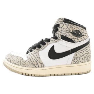 ナイキ(NIKE)のNIKE ナイキ AIR JORDAN 1 HIGH OG White Cement エアジョーダン1 ハイ OG ホワイト セメント ハイカットスニーカー グレー/ホワイト US4Y/23cm FD1437-052(スニーカー)