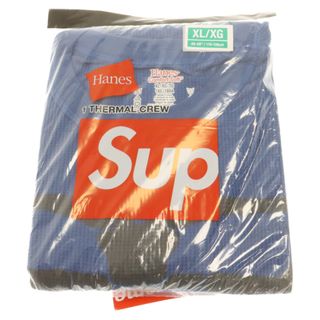 シュプリーム(Supreme)のSUPREME シュプリーム 23AW×Hanes Bones Thermal Crew 1Pack ヘインズ ボーンズサーマル長袖Tシャツ ブルー(Tシャツ/カットソー(七分/長袖))