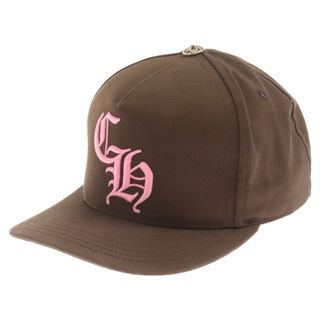 クロムハーツ(Chrome Hearts)のCHROME HEARTS クロムハーツ CH BASEBALL TRUCKER CAP CHロゴ刺繍 ベースボールキャップ 帽子 ブラウン/ピンク(キャップ)