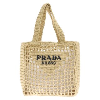 プラダ(PRADA)のPRADA プラダ スモールクロシェ ラフィア ナチュラル ストローウィッカートートバッグ 1BG444(トートバッグ)