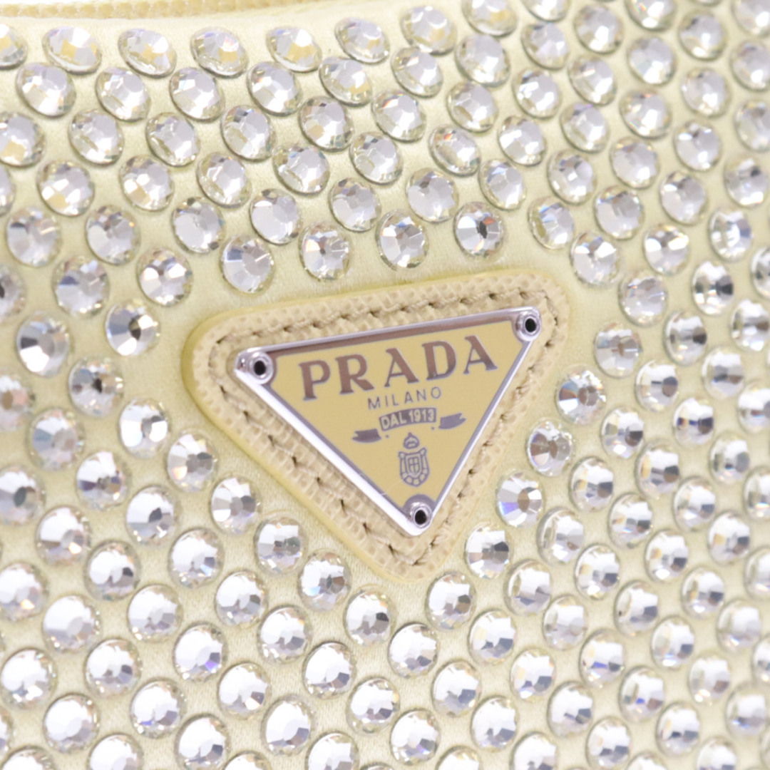 PRADA(プラダ)のPRADA プラダ クリスタル サテン ミニ ホーボー バッグ イエロー 1NE515 メンズのバッグ(その他)の商品写真