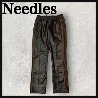 Needles - 9471【即完売モデル】ニードルス☆刺繍ロゴ クロコレザーパンツ　入手困難　美品