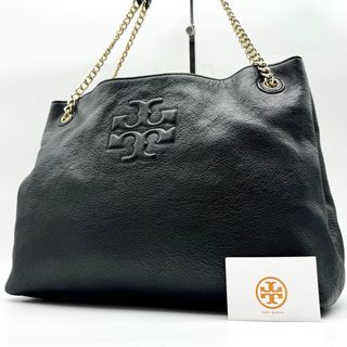 Tory Burch - ✨美品✨トリーバーチ トートバッグ チェーン A4可能 ロゴ レザー ブラック