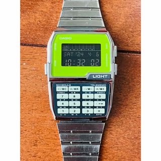 カシオ(CASIO)の希少人気カラー カシオ　データバンクDBC-1500 ライムグリーン　電池交換済(腕時計(デジタル))