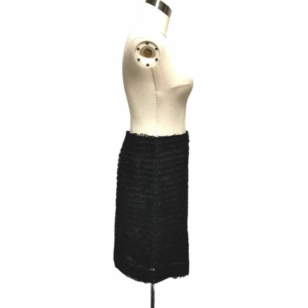 ✨状態良好【S(36)】MACPHEE マカフィー スカート フェイクファー 黒 レディースのスカート(ひざ丈スカート)の商品写真