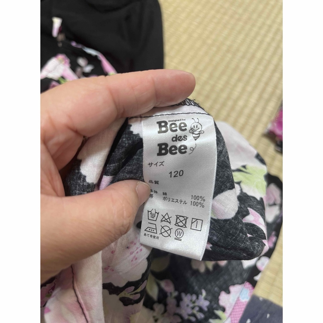 Bee(ビー)のBee des Bee ワンピースでも着られる浴衣　120 キッズ/ベビー/マタニティのキッズ服女の子用(90cm~)(甚平/浴衣)の商品写真