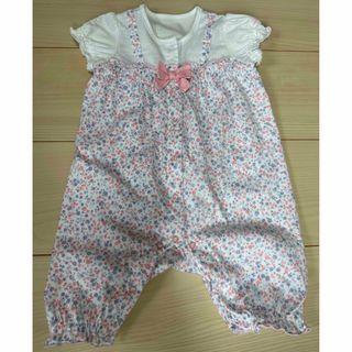 ミキハウス(mikihouse)のミキハウス　小花柄ショートオール(ロンパース)