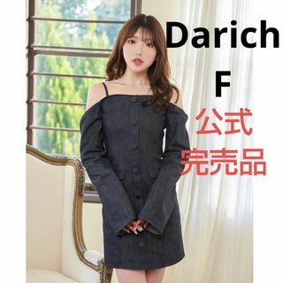 ダーリッチ(Darich)の公式完売品【Darich】ベルスリーブデニムミニワンピース インディゴブルー 春(ミニワンピース)