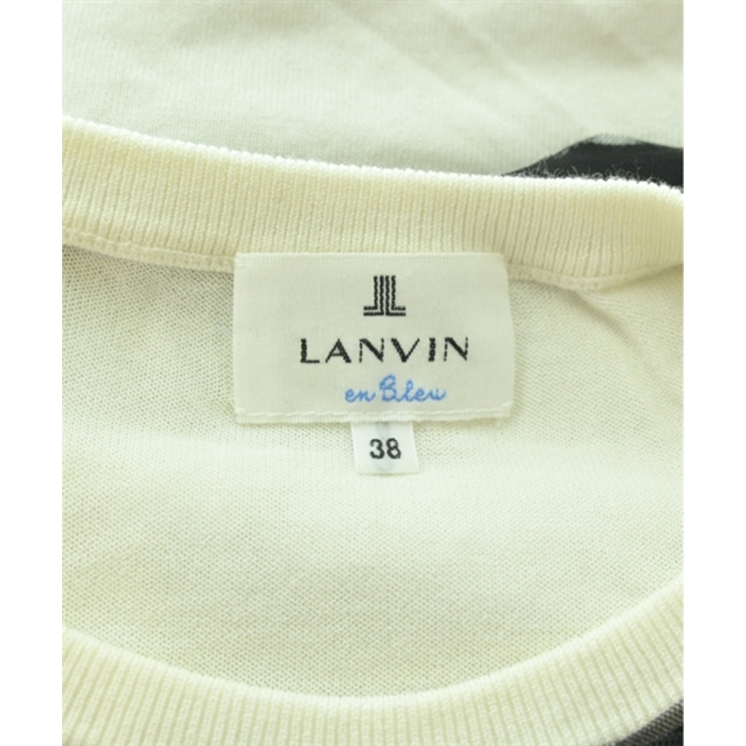 LANVIN en Bleu(ランバンオンブルー)のLANVIN en bleu ニット・セーター 38(M位) 白 【古着】【中古】 レディースのトップス(ニット/セーター)の商品写真