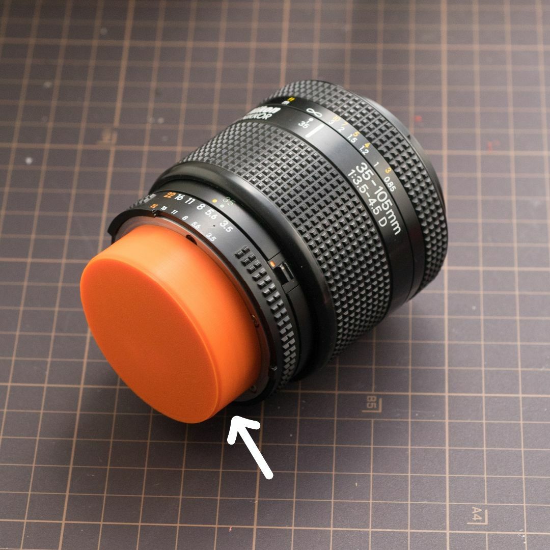 NIKON Fマウント用 橙色 オレンジ色リアキャップ 4個セット スマホ/家電/カメラのカメラ(その他)の商品写真