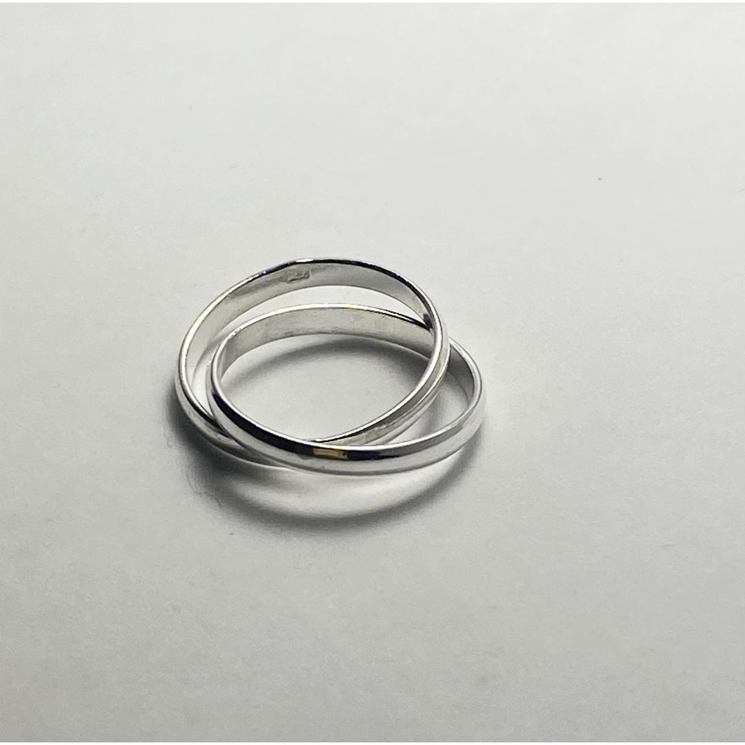 二連リング SILVER925 シルバー925 スターリングシルバー指輪おq 9 メンズのアクセサリー(リング(指輪))の商品写真