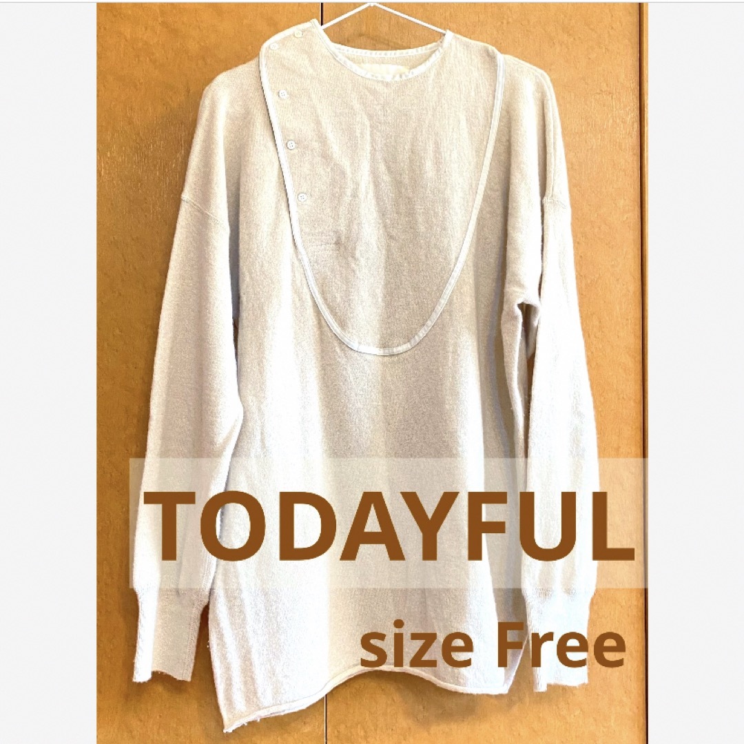 TODAYFUL(トゥデイフル)のTODAYFUL ヴィンテージ風 メリノウールニット 毛100% レディースのトップス(ニット/セーター)の商品写真