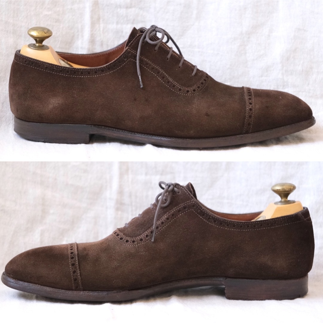 Crockett&Jones(クロケットアンドジョーンズ)のCrockett&Jones ×ポールスミスHGスエードクォーターブローグ85E メンズの靴/シューズ(ドレス/ビジネス)の商品写真