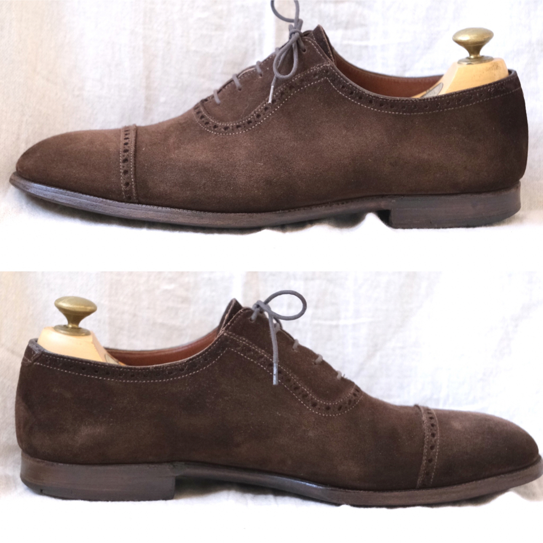 Crockett&Jones(クロケットアンドジョーンズ)のCrockett&Jones ×ポールスミスHGスエードクォーターブローグ85E メンズの靴/シューズ(ドレス/ビジネス)の商品写真