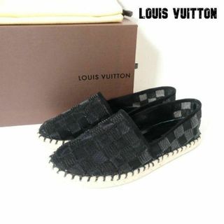 ルイヴィトン(LOUIS VUITTON)の美品 Louis Vuitton ダミエ レース スパンコール エスパドリーユ(スリッポン/モカシン)