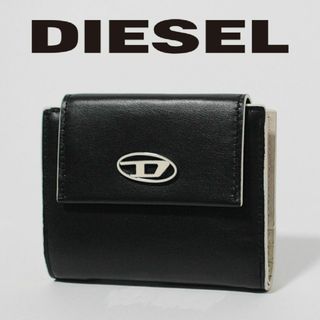 ディーゼル(DIESEL)の新品 DIESEL ディーゼル メタルDロゴ レザー バイカラー 二つ折り財布B(折り財布)