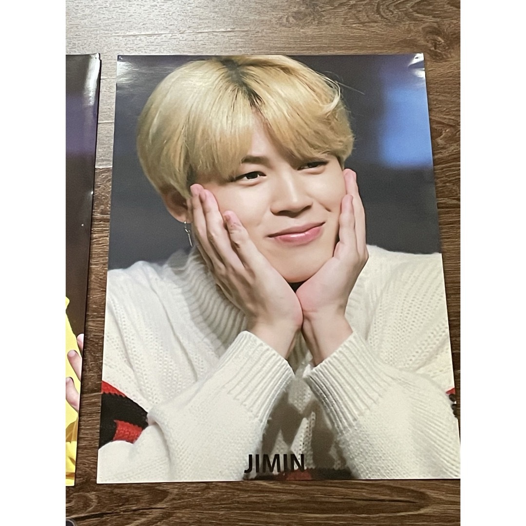 【BTS】JIMIN ジミン特大フォトカード とパネル　3点セット エンタメ/ホビーのタレントグッズ(アイドルグッズ)の商品写真