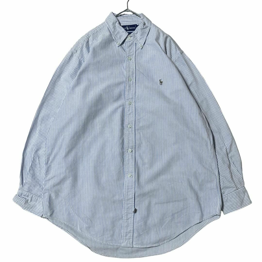 Ralph Lauren(ラルフローレン)のラルフローレン オックスフォード ストライプBD長袖シャツ ポニー刺繍 b28 メンズのトップス(シャツ)の商品写真
