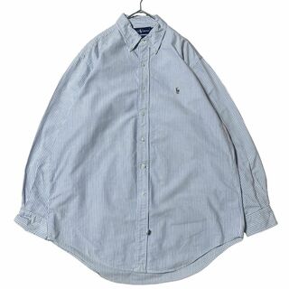 ラルフローレン(Ralph Lauren)のラルフローレン オックスフォード ストライプBD長袖シャツ ポニー刺繍 b28(シャツ)