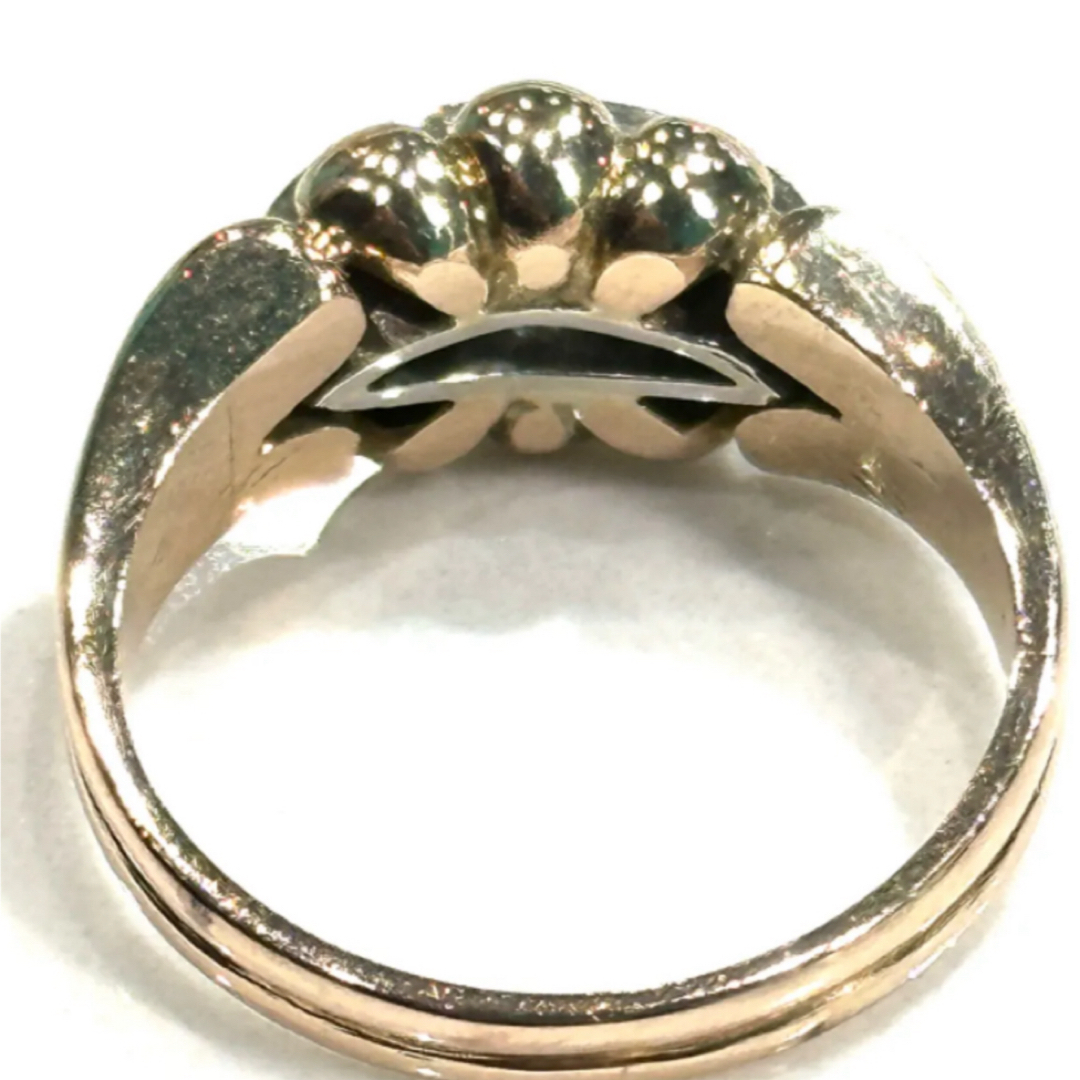 【アンティーク】585天然ダイヤモンドリング レディースのアクセサリー(リング(指輪))の商品写真