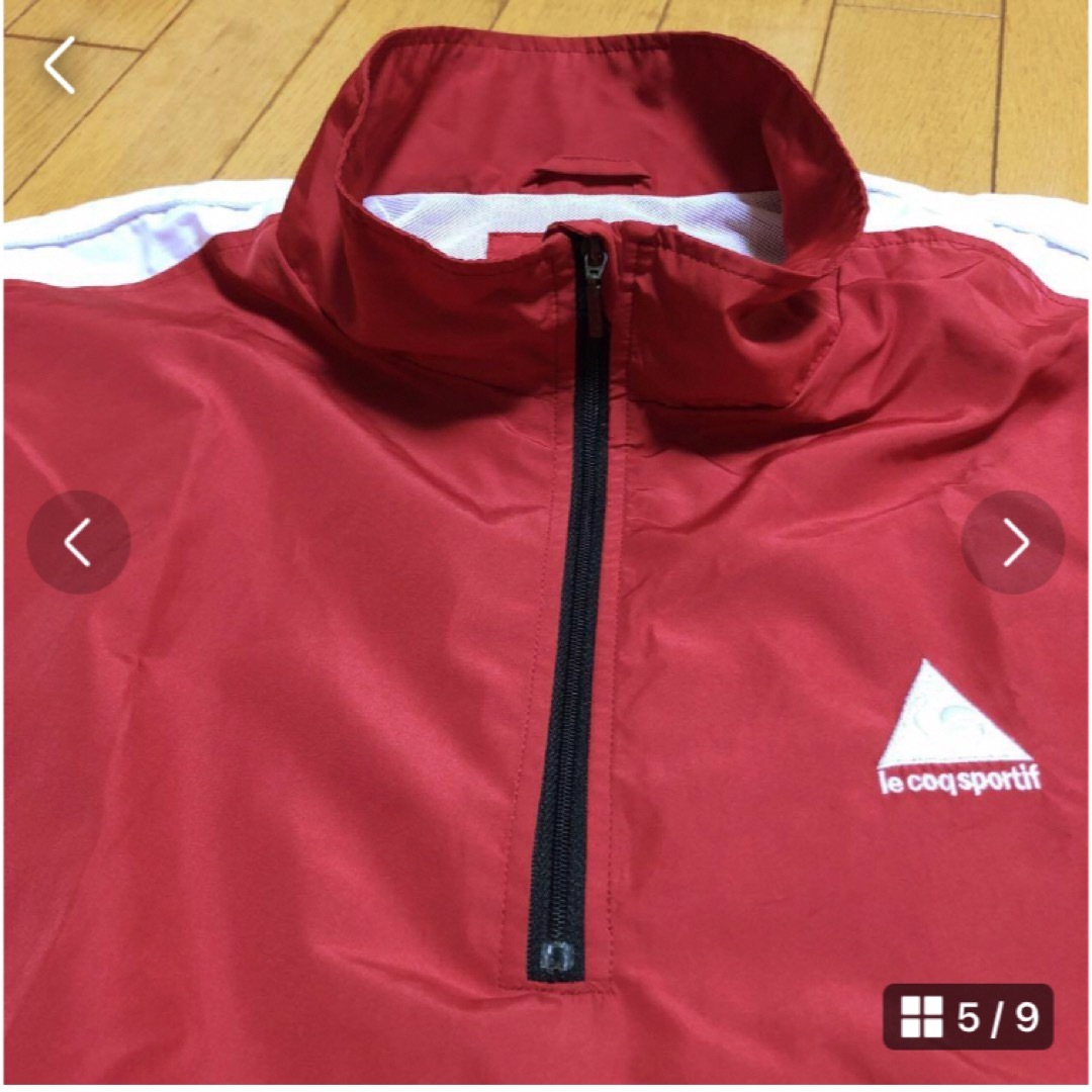 le coq sportif(ルコックスポルティフ)の美品　ルコックスポルティフゴルフ半袖ナイロンジャケット　 LL スポーツ/アウトドアのゴルフ(ウエア)の商品写真