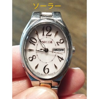 シチズン(CITIZEN)のAE30　シチズン・ウィッカ　ソーラー時計　稼働品　曜日・日付つき(腕時計)
