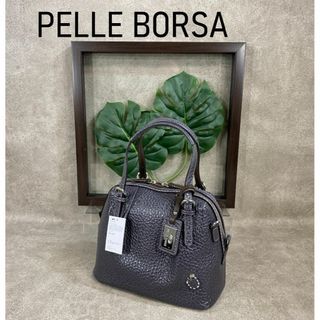 ペレボルサ(PELLE BORSA)のPELLE BORSA ペレボルサ 牛革 ２ウェイバッグ ダークグレー(ハンドバッグ)