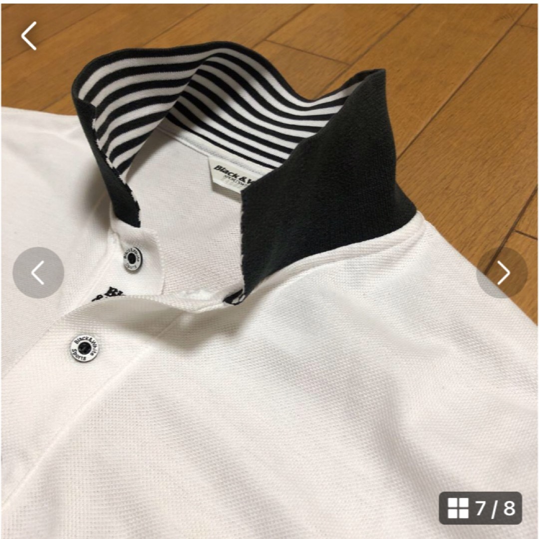 Black & White Sportswear(ブラックアンドホワイトスポーツウェア)のBLACK &White ブラックアンドホワイト　半袖ポロシャツ　 LL スポーツ/アウトドアのゴルフ(ウエア)の商品写真