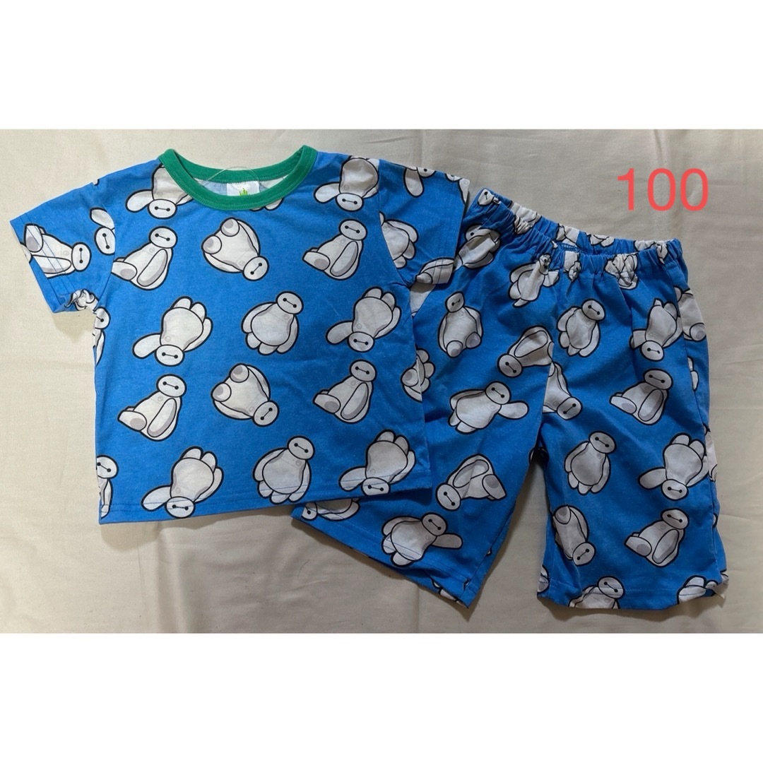 ベイマックス　半袖　パジャマ　100 ブルー キッズ/ベビー/マタニティのキッズ服男の子用(90cm~)(パジャマ)の商品写真