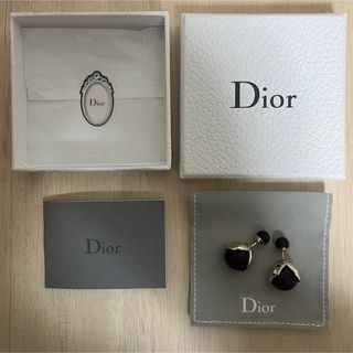 Christian Dior - 限定品 ディオール トライバルボールピアス パール ピアス ブラック ゴールド