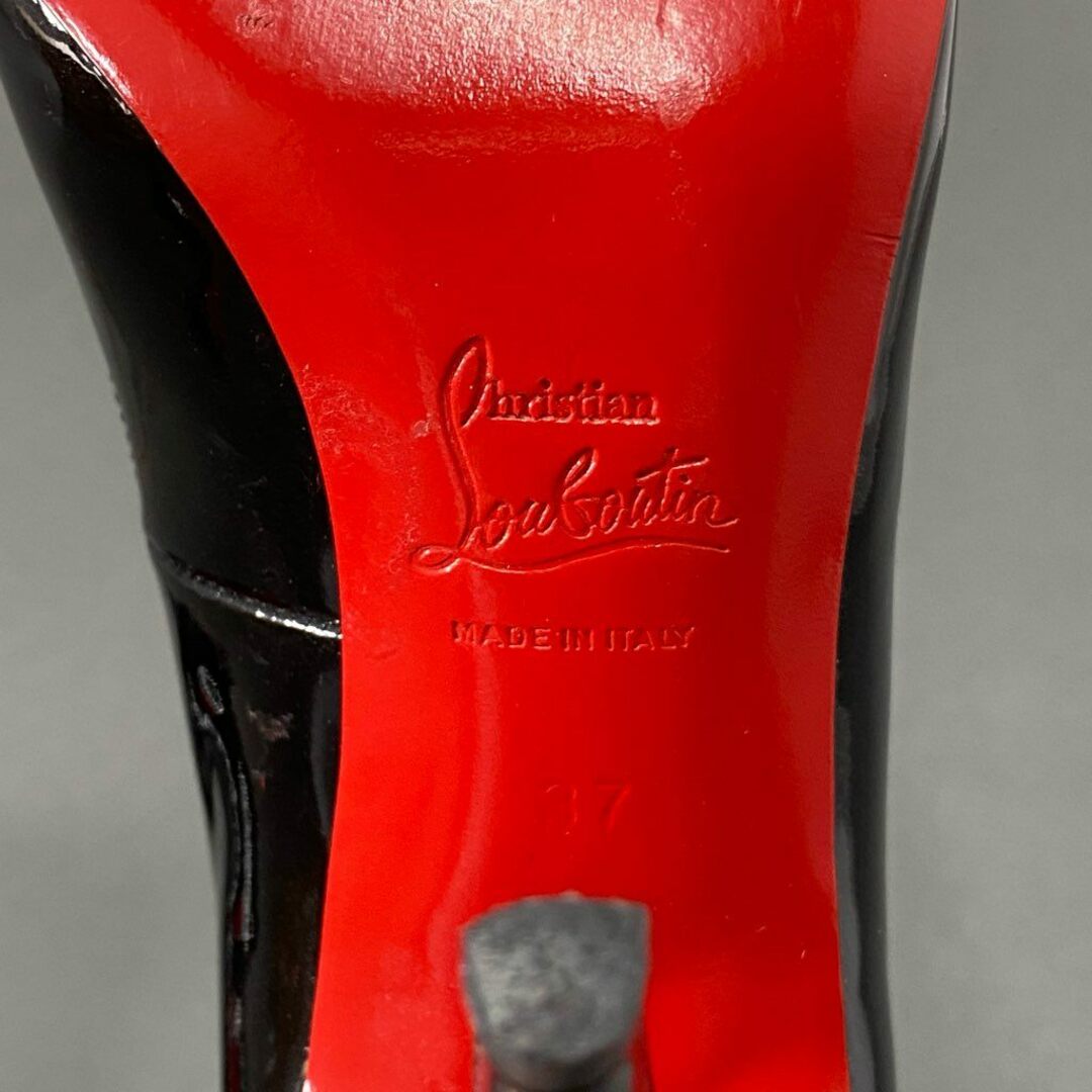 Christian Louboutin(クリスチャンルブタン)の10d21 Christian Louboutin クリスチャンルブタン DECOLLETE 868 パンプス 37 ブラック パテントレザー レディース レディースの靴/シューズ(ハイヒール/パンプス)の商品写真