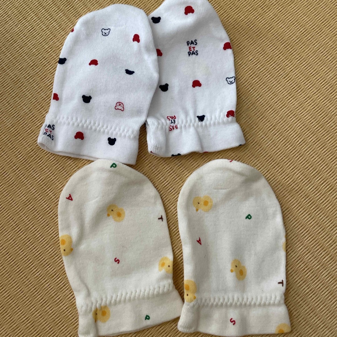 赤ちゃんの城(アカチャンノシロ)の赤ちゃんの城　新生児　傷防止手袋 キッズ/ベビー/マタニティのこども用ファッション小物(手袋)の商品写真