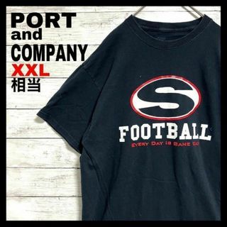 g47 US古着 ポートアンドカンパニー 半袖Tシャツ フットボール　サッカー(Tシャツ/カットソー(半袖/袖なし))