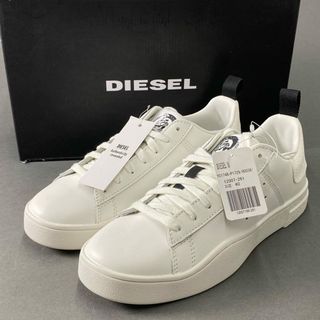 ディーゼル(DIESEL)の6d21 【未使用】 DIESEL ディーゼル S-CLEVER LOW レザースニーカー ローカットスニーカー 25.5 ホワイト メンズ(スニーカー)